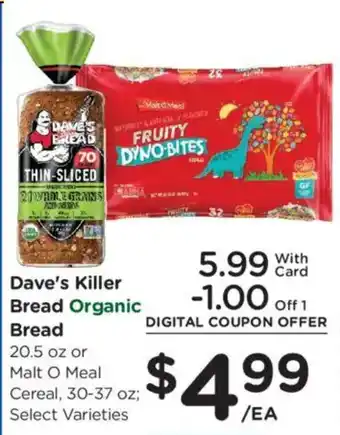 Dillons Dave's Killer Bread Organic Bread offer