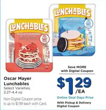 Dillons Oscar Mayer Lunchables offer