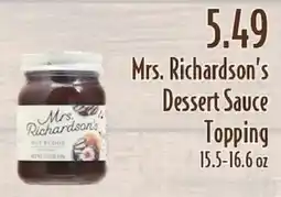 Piggly Wiggly Mrs. Richardson's dessert sauce topping offer