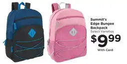 Dillons Summit's Edge Bungee Backpack offer