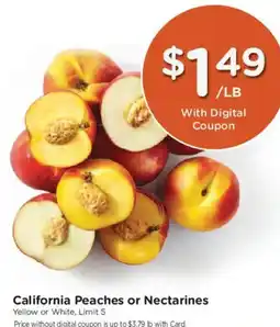 Mariano's California Peaches or Nectarines offer