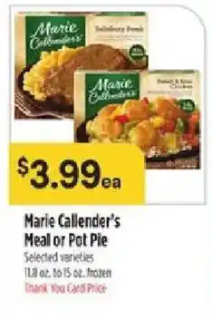 Bashas' Marie Callender's Meal or Pot Pie offer