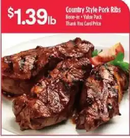 Bashas' Country Style Pork Ribs offer