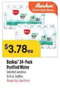 Bashas' Bashas' 24-Pack Purified Water offer