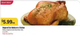 Bashas' Original Size Rotisserie Chicken offer