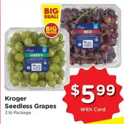 King Soopers Kroger Seedless Grapes offer