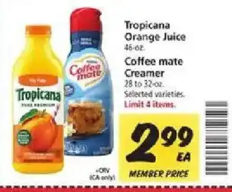 Safeway Tropicana orange juice offer
