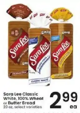 Sara Lee Classic White or Butter Bread