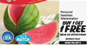 Safeway Personal Seedless Watermelon offer