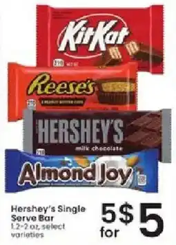 Albertsons Hershey's Single Serve Bar offer