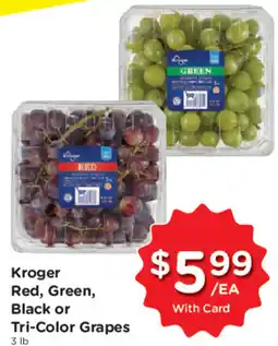 Mariano's Kroger Red, Green, Black or Tri-Color Grapes offer