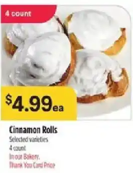Bashas' Cinnamon Rolls offer