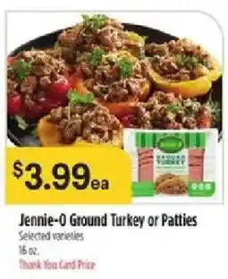 Bashas' Jennie-O Ground Turkey or Patties offer