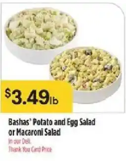 Bashas' Bashas' Potato and Egg Salad or Macaroni Salad offer