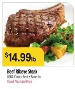 Bashas' Beef Ribeye Steak offer