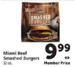 Safeway Miami Beef Smashed Burgers offer