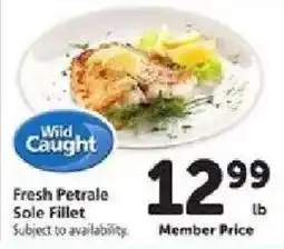 Safeway Wild Caught Fresh Petrale Sole Fillet offer