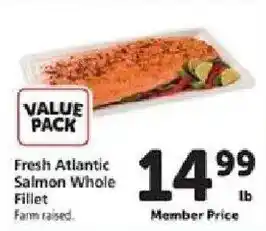 Safeway Fresh Atlantic Salmon Whole Fillet offer