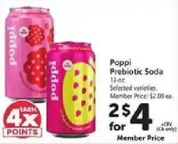 Safeway Poppiprebiotic Soda offer