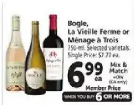 Safeway Bogle, La Vieille Ferme or Ménage à Trois offer