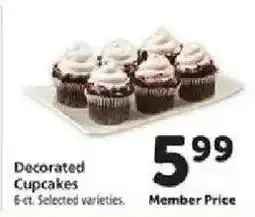 Safeway Decorated Cupcakes offer