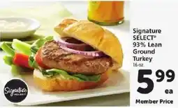 Safeway Signature Select 93% Lean Ground Turkey offer