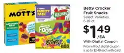 King Soopers Betty Crocker fruit snacks offer