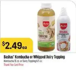 Bashas' Bashas' Kombucha or Whipped Dairy Topping offer