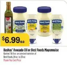 Bashas' Bashas' Avocado Oil or Best Foods Mayonnaise offer