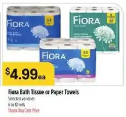 Bashas' Flora Bath Tissue or Paper Towels offer