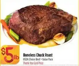 Bashas' Boneless Chuck Roast offer