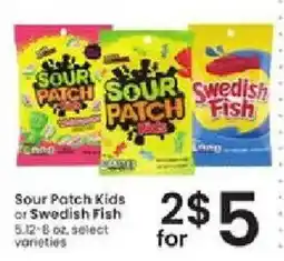 Albertsons Sour Patch Kids or Swedish Fish offer