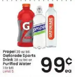 Albertsons Propel Gatorade Sports Drink or Purified Water offer