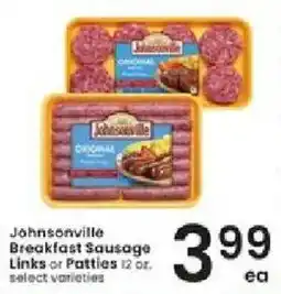 Albertsons Johnsonville Breakfast Sausage Links or Patties offer