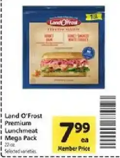 Safeway Land O'Frost Premium Lunchmeat Mega Pack offer