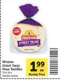 Safeway Mission Street Tacos Flour Tortillas offer