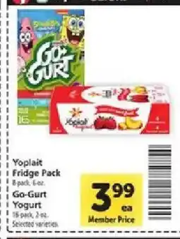 Safeway Yoplait Go-Gurt Yogurt offer
