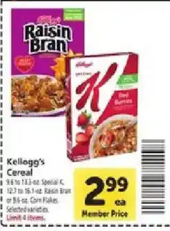 Safeway Kellogg's Cereal offer