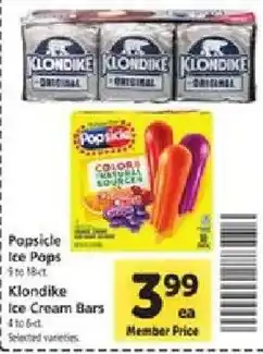 Safeway Popsicle Ice Pops offer