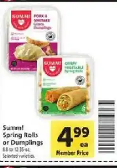 Safeway Summi Spring Rolls or Dumplings offer