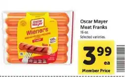Safeway Oscar Mayer Meat Franks offer