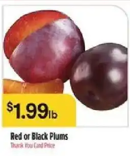 Bashas' Red or Black Plums offer