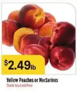 Bashas' Yellow Peaches or Nectarines offer