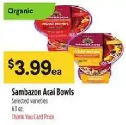 Bashas' Sambazon Acai Bowls offer