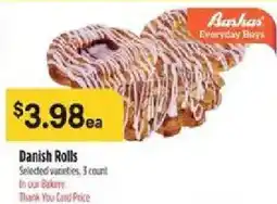 Bashas' Ralphs Everyday Breads Danish Rolls offer