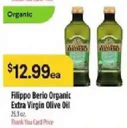 Bashas' Filippo Berio Organic Extra Virgin Olive Oil offer