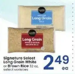 Albertsons Signature Select Long Grain White or Brown Rice offer