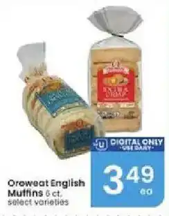 Albertsons Oroweat English Muffins offer