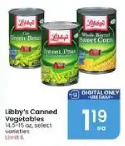 Albertsons Libby's Canned Vegetables offer