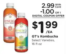 King Soopers Gt's Kombucha offer